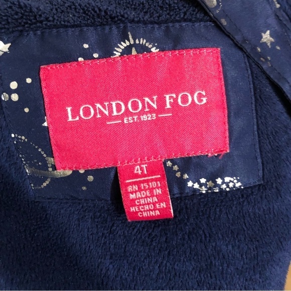 London Fog Toddler Girls Size 4T Constellation Hooded Zip Up Jacket - Picture 6 of 9